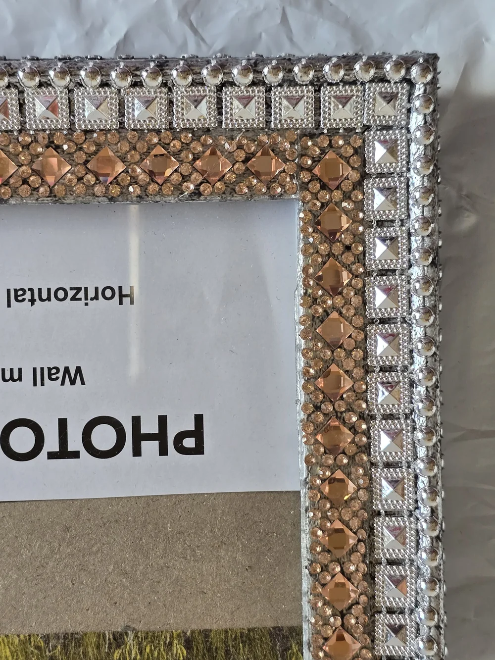 Glittering Gold and Silver 8x10 Photo Frame New Handmade